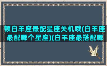 顿白羊座最配星座关机哦(白羊座最配哪个星座)(白羊座最搭配哪个星座)