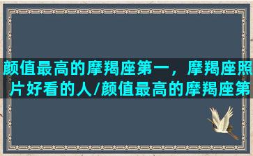 颜值最高的摩羯座第一，摩羯座照片好看的人/颜值最高的摩羯座第一，摩羯座照片好看的人-我的网站