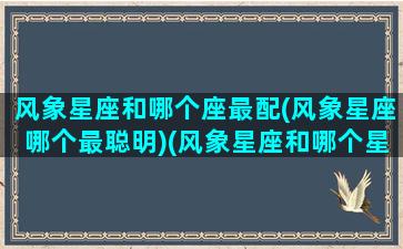 风象星座和哪个座最配(风象星座哪个最聪明)(风象星座和哪个星象比较配)