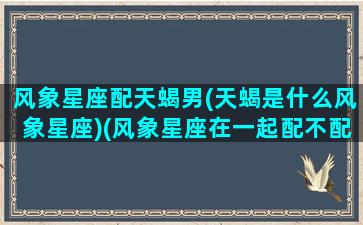 风象星座配天蝎男(天蝎是什么风象星座)(风象星座在一起配不配)