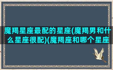 魔羯星座最配的星座(魔羯男和什么星座很配)(魔羯座和哪个星座最配)