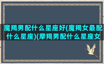 魔羯男配什么星座好(魔羯女最配什么星座)(摩羯男配什么星座女最好)