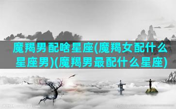 魔羯男配啥星座(魔羯女配什么星座男)(魔羯男最配什么星座)