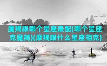 魔羯跟哪个星座最配(哪个星座克魔羯)(摩羯跟什么星座相克)