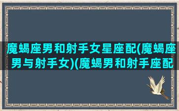 魔蝎座男和射手女星座配(魔蝎座男与射手女)(魔蝎男和射手座配吗)