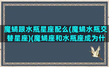 魔蝎跟水瓶星座配么(魔蝎水瓶交替星座)(魔蝎座和水瓶座成为什么关系最好)