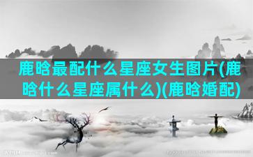 鹿晗最配什么星座女生图片(鹿晗什么星座属什么)(鹿晗婚配)